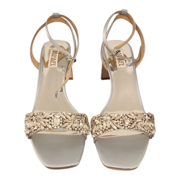 Worn Once - Badgley Mischka Tanessa Heeled Sandal, Soft Blue 9.5 - Picture 3 of 7